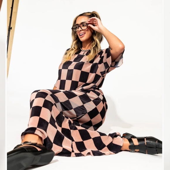 Lala check shirt and skirt set - Picture 3 of 4